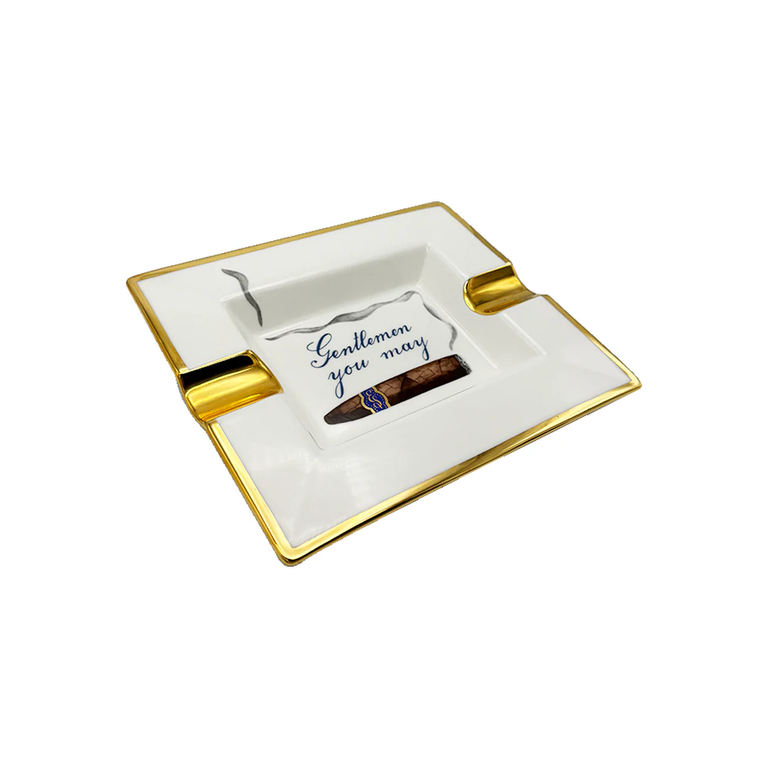 Edward Sahakian - “Gentlemen You May” Ashtray - Blue