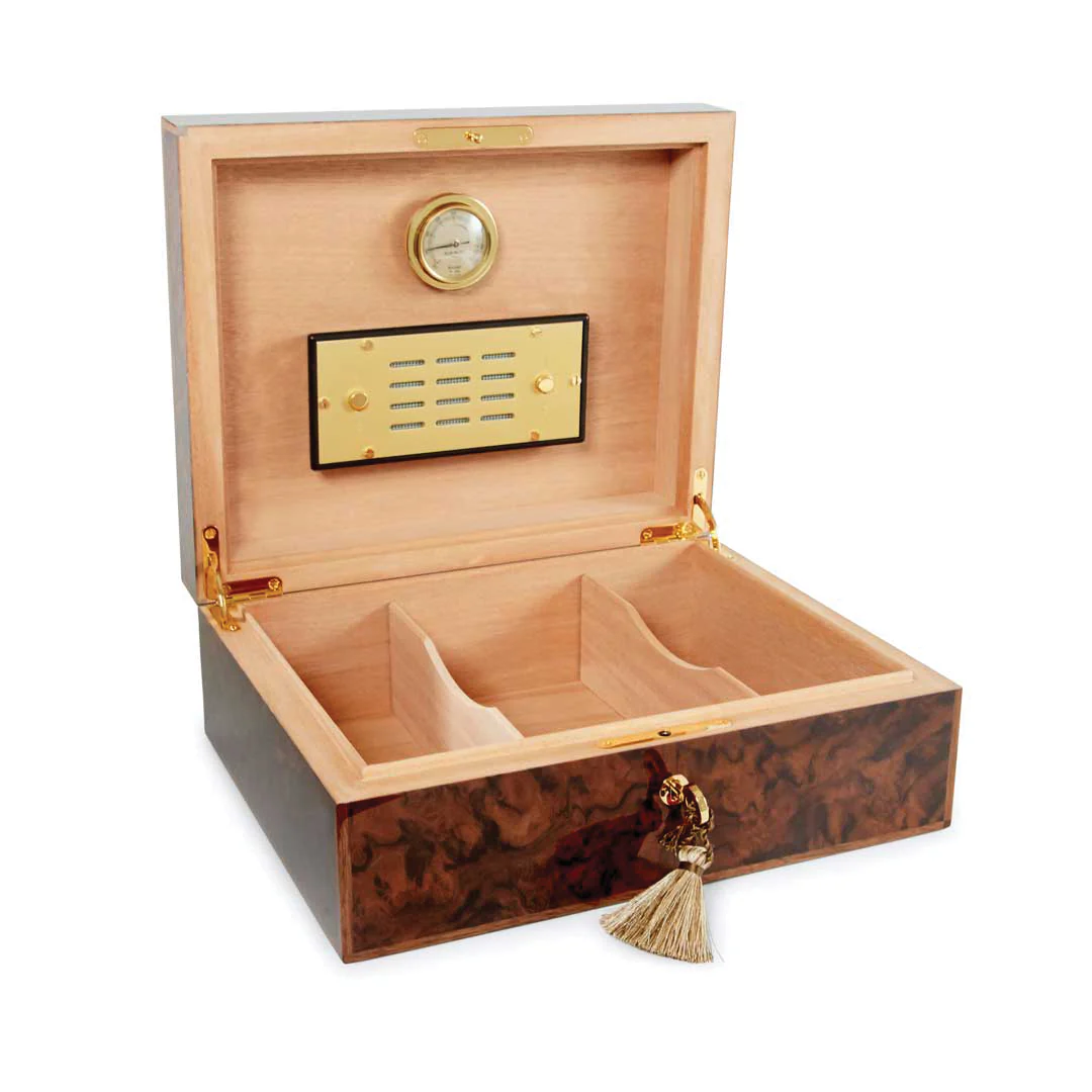 Elie Bleu Walnut Burl - 75 Count Humidor - Image 2
