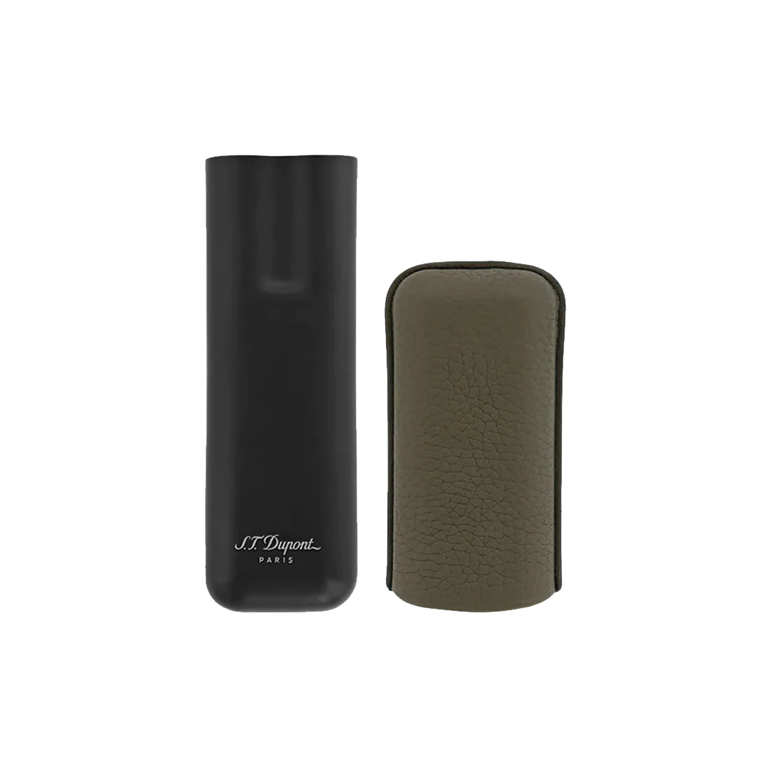 S.T. Dupont Khaki Grain & Matt Black 2 Cigar Case - Image 2