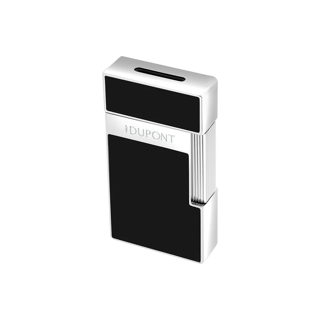 S.T. Dupont Lacquered Black & Silver Biggy Lighter - Image 2