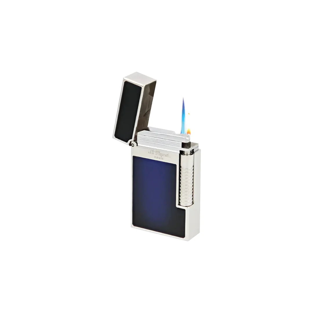 S.T. Dupont Le Grand Blue Lacquer Palladium Lighter - Image 2