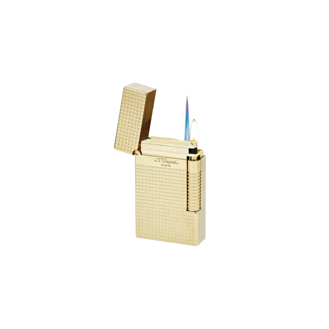 S.T. Dupont Le Grand Yellow Gold Diamond Head Lighter - Image 2