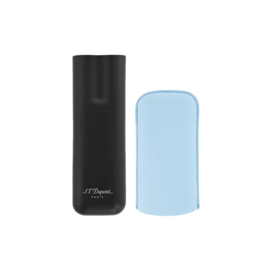 S.T. Dupont Turquoise Grain & Matt Black 2 Cigar Case - Image 2
