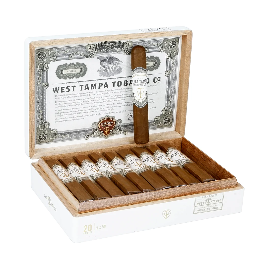 West Tampa Tobacco Co. White Robusto - Image 2